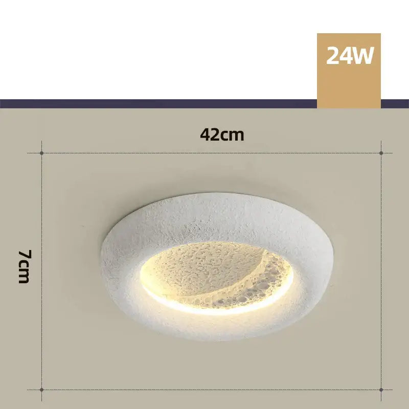 Modern cream breeze moon ceiling lamp bedroom warm light