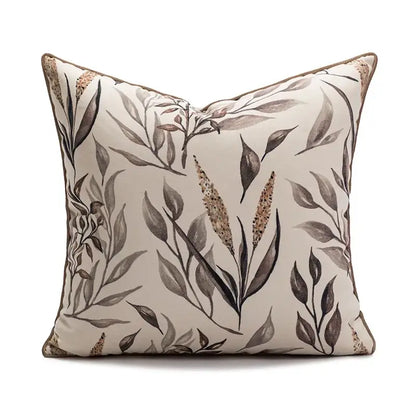 Modern cream brown coffee pillowcase living room textured cushion cover