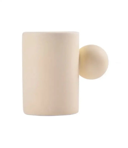 Modern cream ceramic cup and saucer set dining room cloud base