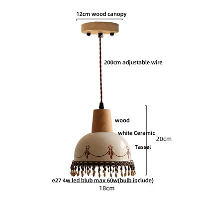 Modern cream ceramic led pendant light kitchen floral brass accent