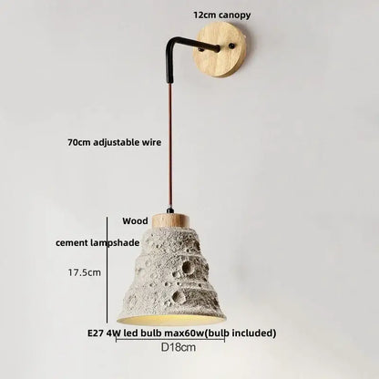 Modern cream ceramic wall lamp with pull chain switch bedroom light