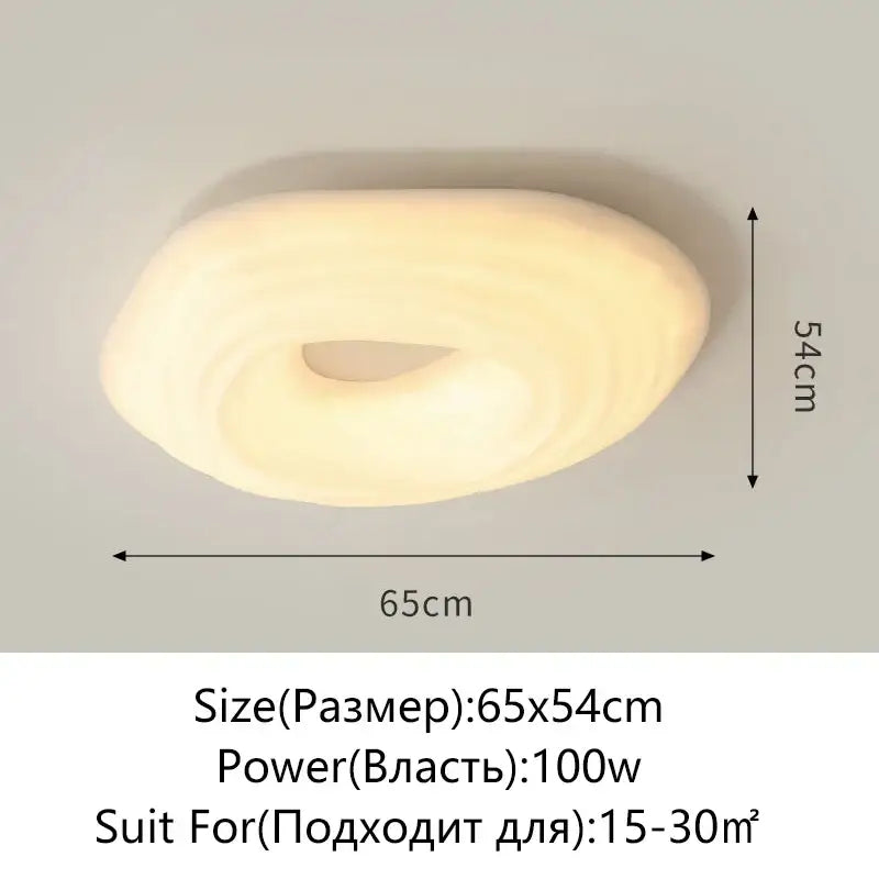 Modern cream cloud led ceiling chandelier for living room