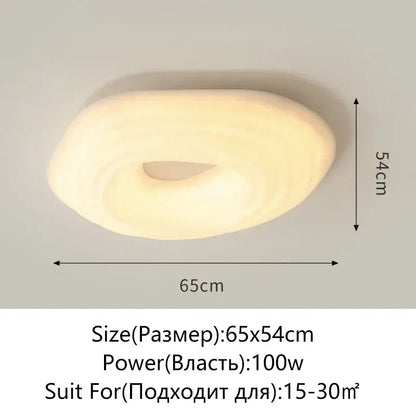 Modern cream cloud led ceiling chandelier for living room