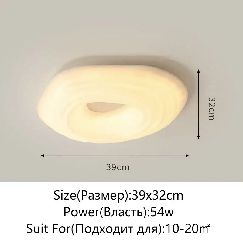 Modern cream cloud led ceiling chandelier for living room