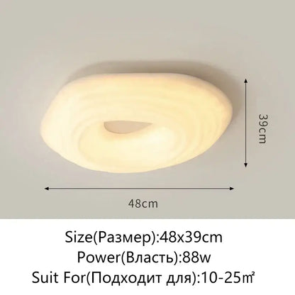 Modern cream cloud led ceiling chandelier for living room