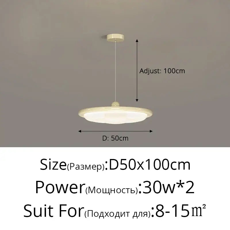 Modern cream geometric led ceiling lights bedroom diffused lighting