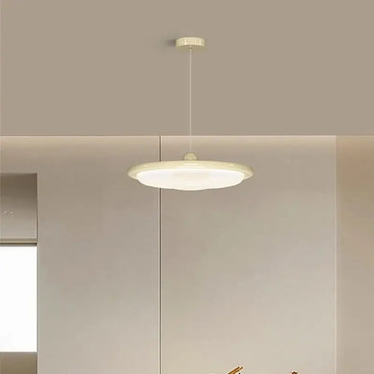 Modern cream geometric led ceiling lights bedroom diffused lighting
