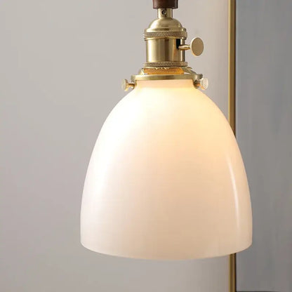 Modern cream glass copper led pendant light for dining room