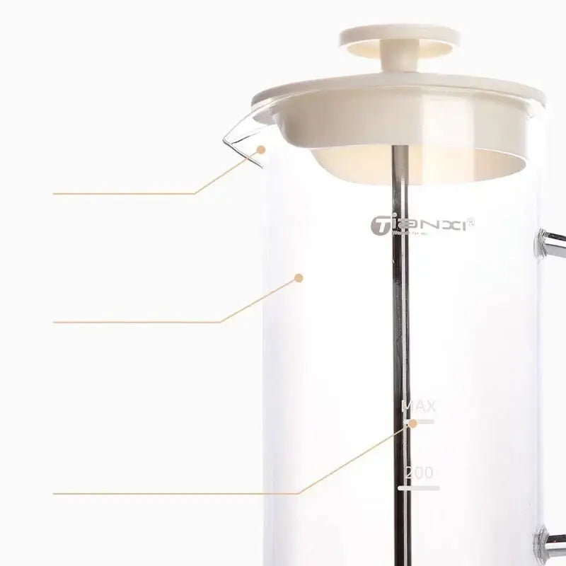 Modern cream glass french press coffee maker kitchen foam mixer blender