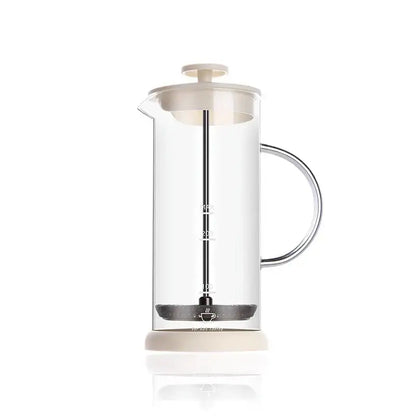 Modern cream glass french press coffee maker kitchen foam mixer blender