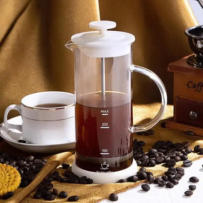 Modern cream glass french press coffee maker kitchen foam mixer blender