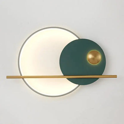 Modern cream & orange circular led wall lamps bedroom lighting