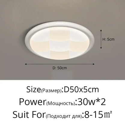 Modern cream style led ceiling lights living room geometric decor