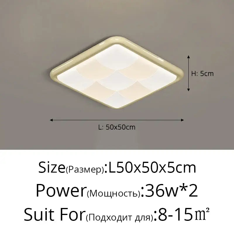 Modern cream style led ceiling lights living room geometric decor