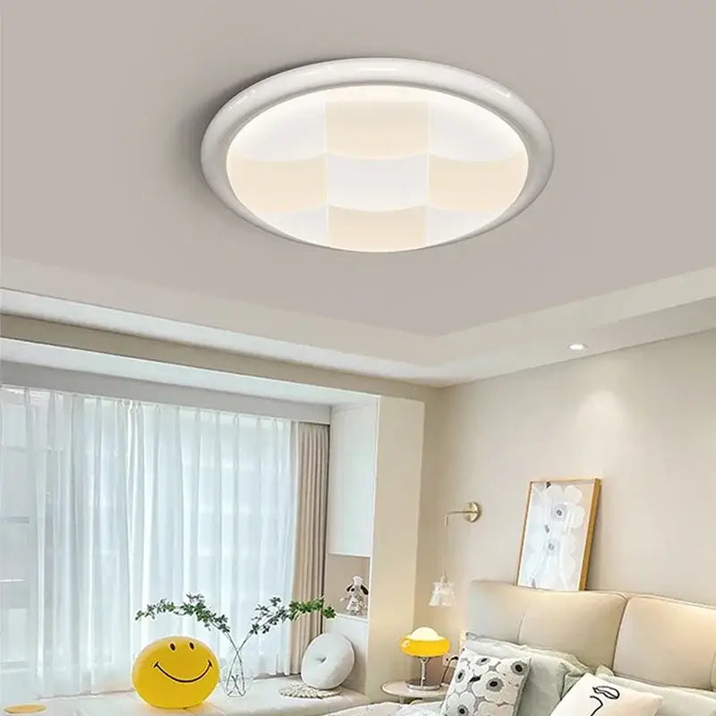 Modern cream style led ceiling lights living room geometric decor
