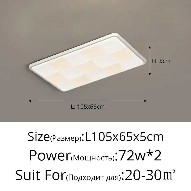 Modern cream style led ceiling lights living room geometric decor
