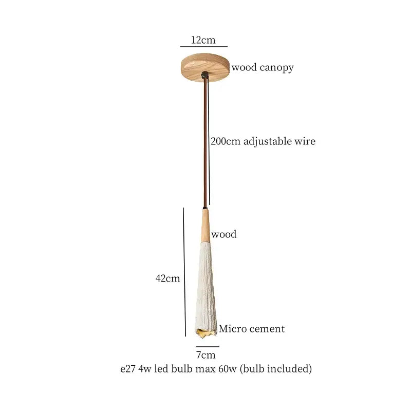 Modern cream textured glass bud micro cement pendant lamps bedroom