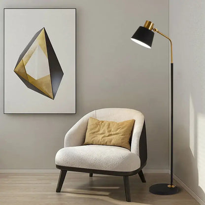 Modern cream upholstered armchair with mustard cushion bedroom seat