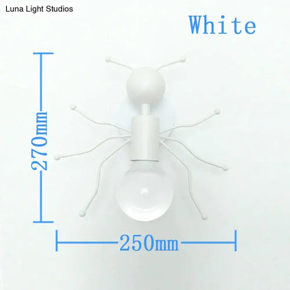 Modern creative minimalism metal robot ant wall sconce bedroom light