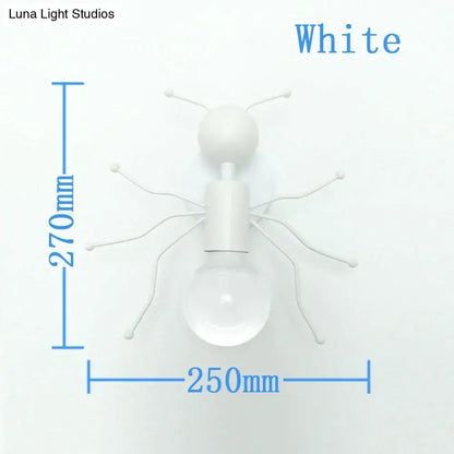 Modern creative minimalism metal robot ant wall sconce bedroom light