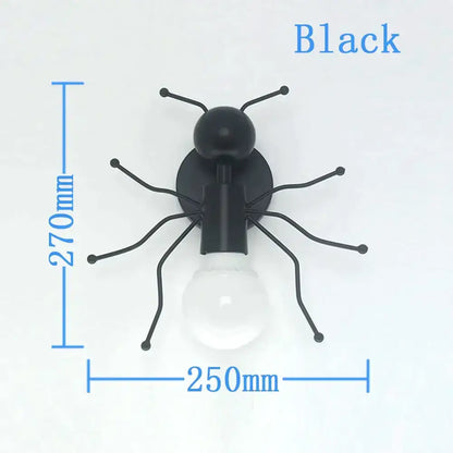 Modern creative minimalism metal robot ant wall sconce bedroom light