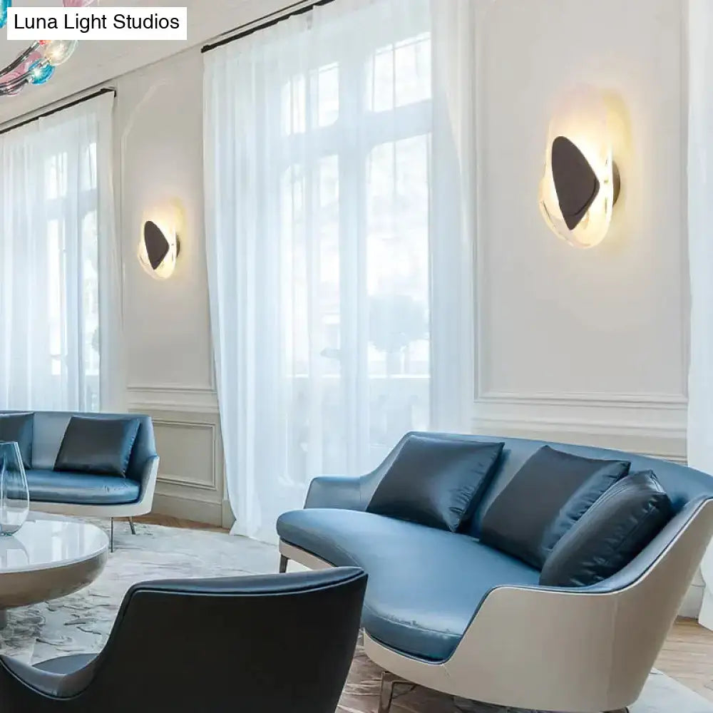 Modern creative minimalist glass wall lamp for bedroom bedside lighting