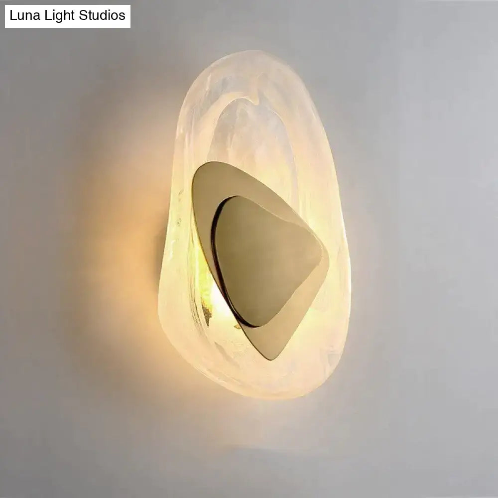 Modern creative minimalist glass wall lamp for bedroom bedside lighting