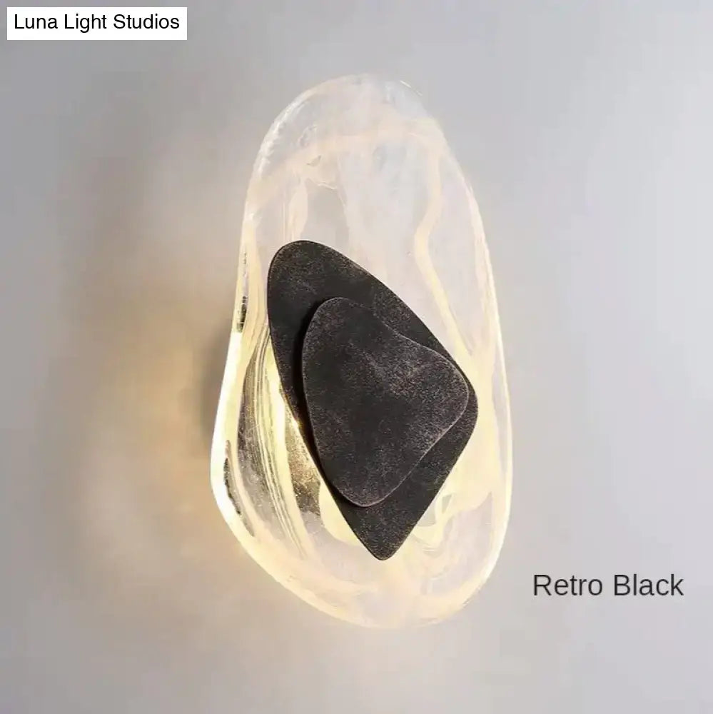 Modern creative minimalist glass wall lamp for bedroom bedside lighting