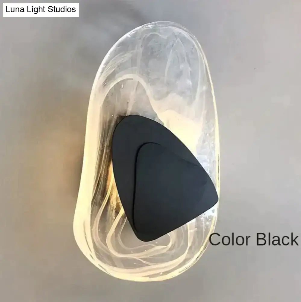 Modern creative minimalist glass wall lamp for bedroom bedside lighting