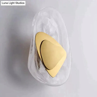 Modern creative minimalist glass wall lamp for bedroom bedside lighting