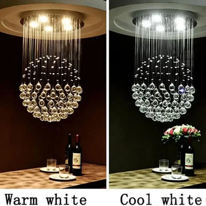 Modern crystal ball ceiling chandelier living room led light fixture