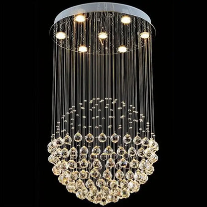 Modern crystal ball ceiling chandelier living room led light fixture