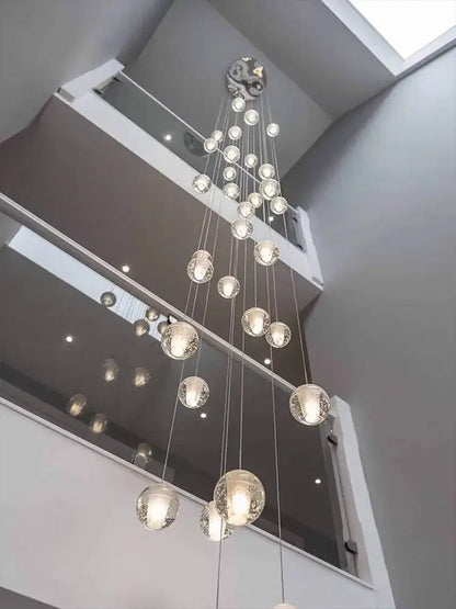 Modern crystal ball led chandelier for living room decor