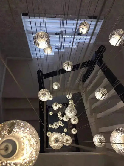 Modern crystal ball led chandelier for living room decor