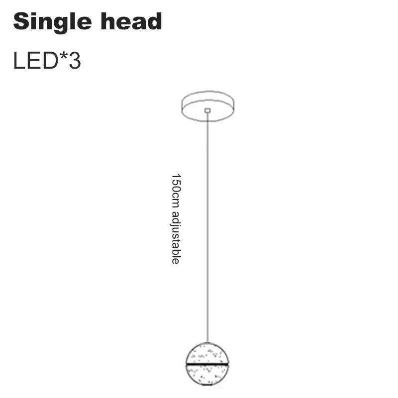 Modern crystal ball led chandelier for living room decor