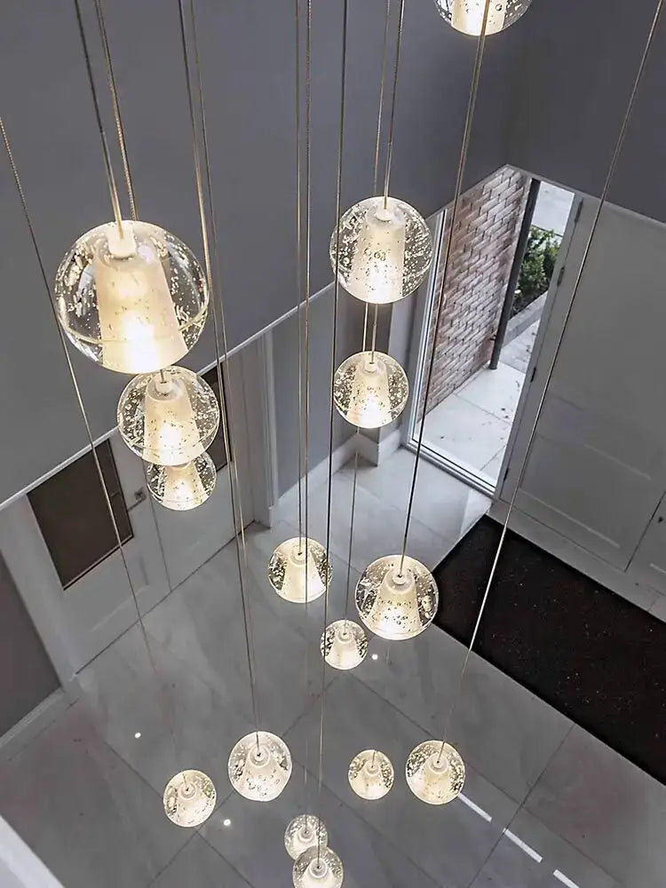 Modern crystal ball led chandelier for living room decor