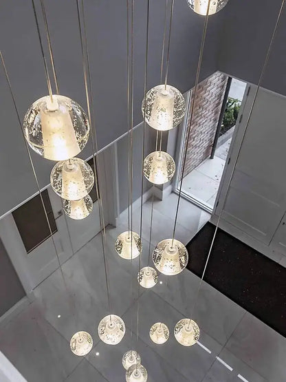 Modern crystal ball led chandelier for living room decor