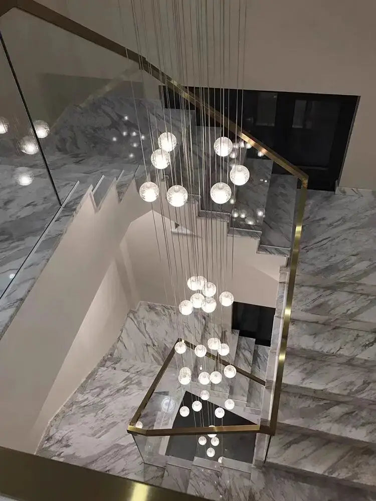 Modern crystal ball led chandelier for living room decor