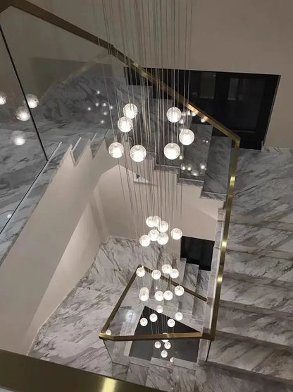 Modern crystal ball led chandelier for living room decor
