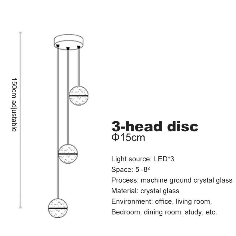 Modern crystal ball led chandelier for living room decor
