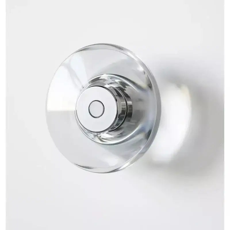 Modern crystal bedside wall lamp bedroom clear glass and chrome