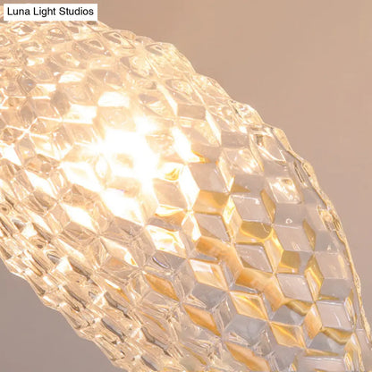 DecorBites™ Modern Crystal Beveled Shade Wall Sconce Light - Elegant Brass 1-Light Fixture for Hallway