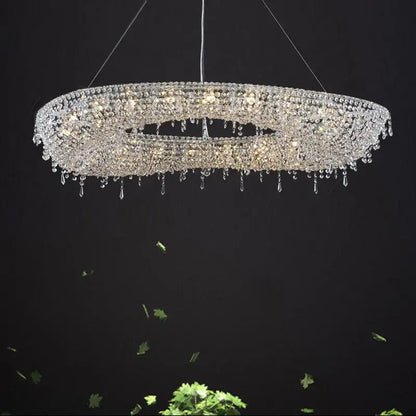 Modern crystal bird nest chandelier dining room pendant light