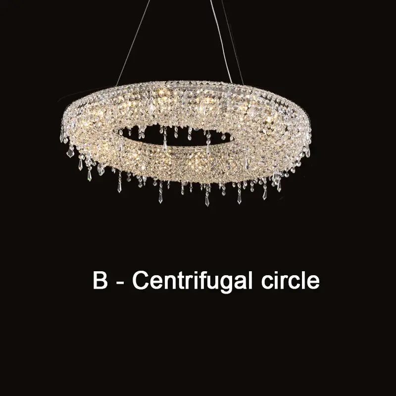 Modern crystal bird nest chandelier dining room pendant light
