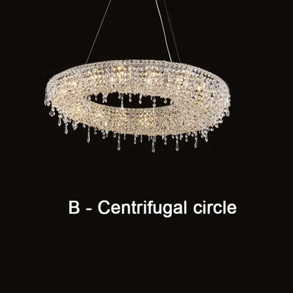Modern crystal bird nest chandelier dining room pendant light
