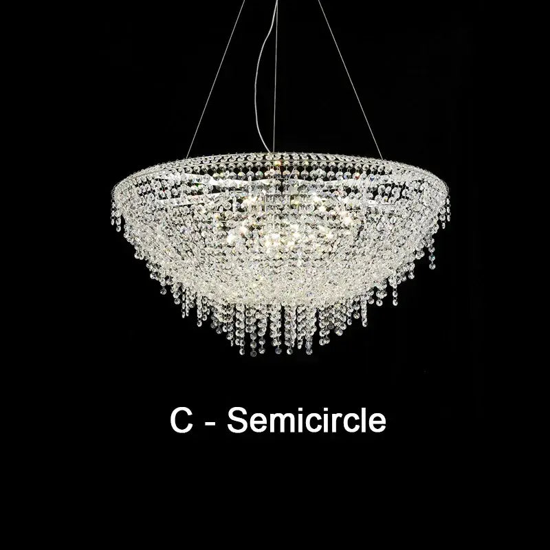 Modern crystal bird nest chandelier dining room pendant light