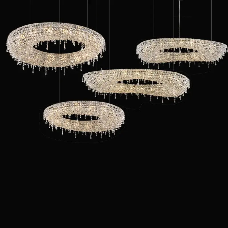 Modern crystal bird nest chandelier dining room pendant light