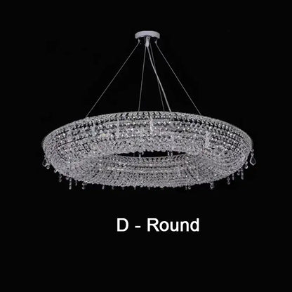 Modern crystal bird nest chandelier dining room pendant light