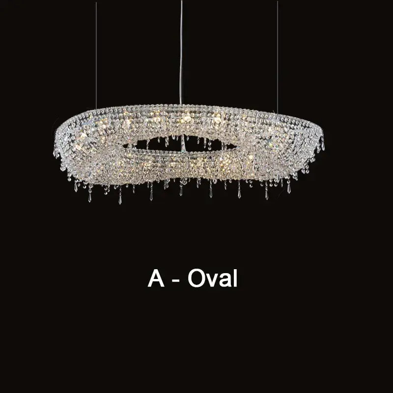 Modern crystal bird nest chandelier dining room pendant light
