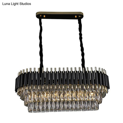 DecorBites™ Modern Crystal Block Island Pendant Light